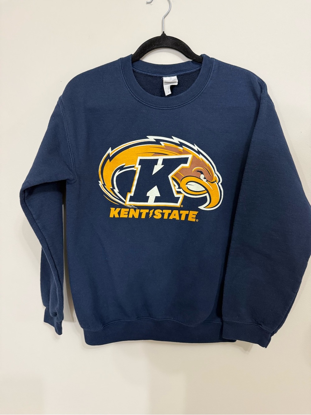 Gildan Kent State Sweatshirt, Women’s Small, Navy Blue, Excellent Condition